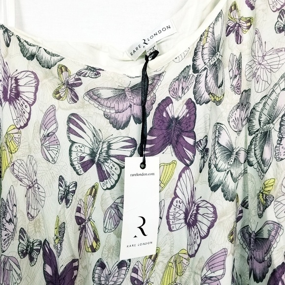 Rare London sz XL 1 sleeve Butterfly swing dress boho whimsicle - Picture 8 of 8